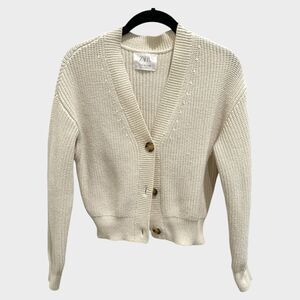 Zara Kids Cream Cardigan SZ 11-12 EUC